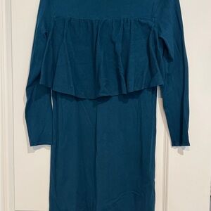 Alfani Elegant Long Sleeve Blue Dress